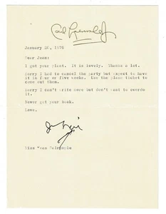 1976 BRIEF SIGNIERT von CARL LAEMMLE, JR. - Produziert Frankenstein, Dracula usw. - Bild 1 von 1