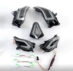 KIT FRECCE ANT.+POST. e STOP POST. YAMAHA TMAX 530 2012/2016 LED  OMOLOGATE FUME - Imagen 1 de 14