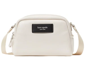 kate spade- Puffed- Smooth Leather Small Crossbody- Parchment- NWT- $298 - Picture 1 of 9