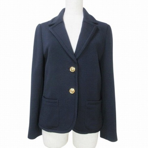 Giacca sartoriale Tory Burch singolo bottone oro 2B misto lana fodera totale S usata