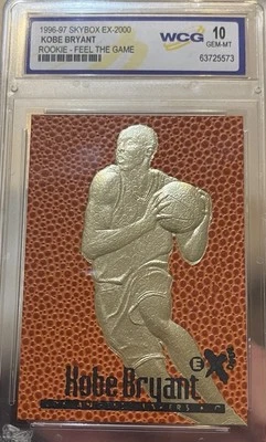 1996-97 KOBE BRYANT RC SKYBOX EX2000 FEEL THE GAME - WCG10 (GEM MINT) - Image 1 of 4