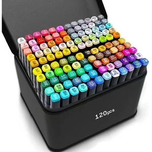 120 Stück Marker Set Sicher Lebendige Farben Kinder Zeichnen Erstellen Neu ohne Etikett 2640 - Bild 1 von 7