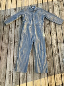 Walls Overall blau breit Hickory Streifen Master Made Eisenbahn Kessel Streetwear - Bild 1 von 19