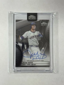 2025 Topps Chrome Black Juan Soto Auto IN HAND #CBA-JS Mets - Picture 1 of 1