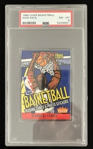 Fleer NBA Basketball 1988 confezione cera sigillata mai aperta • PSA 8 quasi nuova - come nuova - Foto 1 di 2