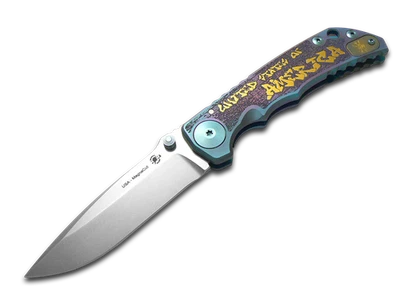 Navaja de bolsillo Spartan Blades Harsey Folder SF5GRAF Graffitti Titanium MagnaCut Foto 1 de 3