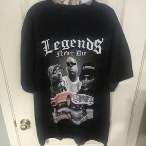 RARE VTG Shaka Wear Hip Hop Legends T-Shirt Size 2XL Biggie Smalls Eazy E Tupac - Bild 1 von 10