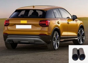 Tubo de escape trasero de acero para Audi Q2 2016-2020 negro SS 2 piezas - Imagen 1 de 7