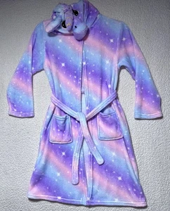 GIRLS UNICORN ROBE BATH ROBE SIZE 8-9 FLEECE Excellent Condition - Picture 1 of 12