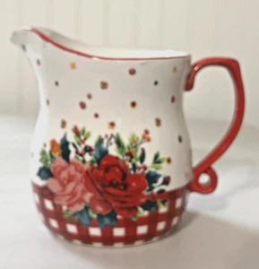 The Pioneer Woman Roses Stoneware Ceramic Measuring Cup with Handle Pitcher Exc - Picture 1 of 9