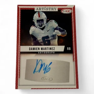 2024 Sage Artistry Damien Martinez Auto - Red Border Parallel - Miami #ART-DM - Picture 1 of 2