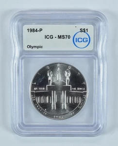 1984-P Olympic Commemorative Silver Dollar MS70 ICG *1748 - Picture 1 of 5