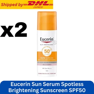 Eucerin SUN SERUM Spotless Brightening Facial Sunscreen SPF 50+PA+++  50ml x 2 - Picture 1 of 10