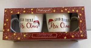 Pfaltzgraff Mr. Claus/Mrs. Claus Christmas Mugs Set of 2 18oz. NEW IN BOX Gift - Picture 1 of 10