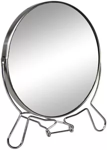 Specchio cosmetico con zoom regolabile di ingrandimento ø 17 cm acciaio cromato - Foto 1 di 2