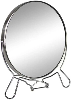 Specchio cosmetico con zoom regolabile di ingrandimento ø 17 cm acciaio cromato - Immagine 1 di 2