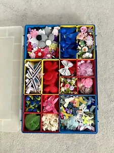Large A4 Carry Storage Box With Many Flowers & Bows For Crafting, Card Making - Picture 1 of 6