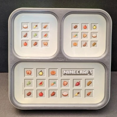 Zak Designs - Minecraft 27oz Plastic Ultra Slim Lunch Snack Container Bento Box - Image 1 of 4