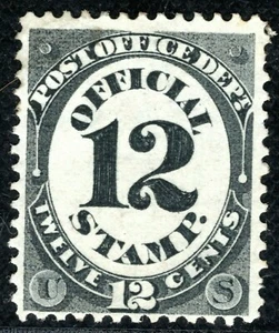 USA OFFICIAL Stamp Scott.O52 12c POST OFFICE (1873) Mint MM Cat $120 LGREEN148 - Picture 1 of 6