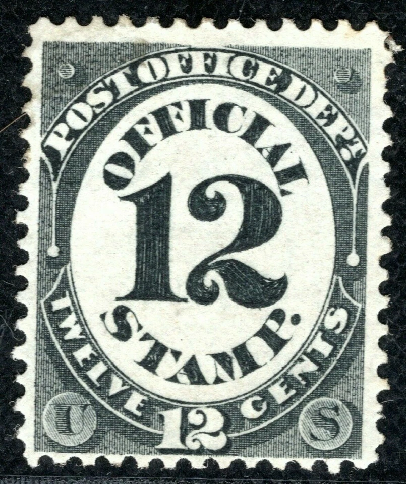 USA OFFICIAL Stamp Scott.O52 12c POST OFFICE (1873) Mint MM Cat $120 LGREEN148 - Image 1 of 4