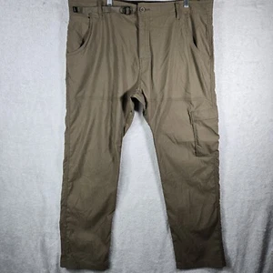 Pantalones Prana Hombres Zion Talla 40x30 Senderismo Camping Calce Ajustado Elastizados Caqui Oscuro - Imagen 1 de 10