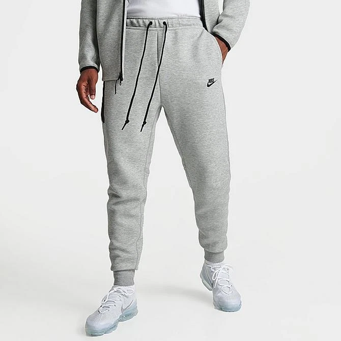 Nike Tech Fleece Joggers Pants Cuffed Heather Grey Black FB8002-063 Size XLTT