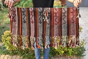 Turkoman Rug 15''x35'' Door Hanging Asmalik Rug Collector's Wall Hanging Rug - Picture 1 of 5