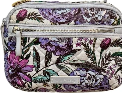 Vera Bradley Monedero Bandolera Retirado Lavanda Prado Bolso de Mano Llavero Dorado Foto 1 de 4