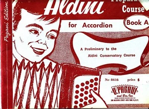 Aldini Preparatory Course for Accordion Book A 1960 Vintage Music Book - Picture 1 of 2