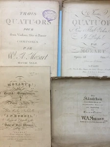 H209-MUSIQUE MOZART (W.-A.): 4 partitions in-4 gravées très anciennes ! - Photo 1/4
