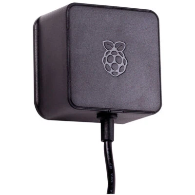 Raspberry Pi 4 Model B Official PSU, USB-C, 5.1V, 3A, UK Plug, Black - Image 1 of 4