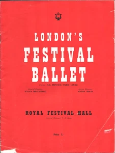 1954 LONDON'S FESTIVAL BALLET vintage original souvenir program + SEATTLE FLYER - Picture 1 of 7