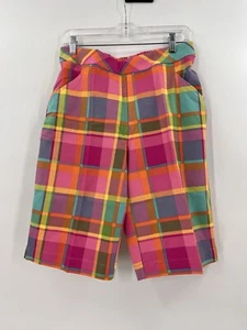 Isaac Mizrahi Live! Regular 24/7 Stretch Plaid Bermuda Shorts new size 8 - Picture 1 of 8