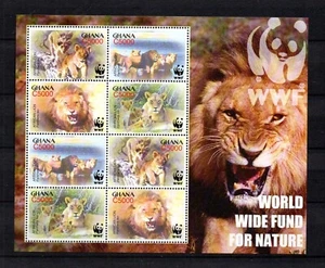 Ghana 2004 sheet Lions/WWF/Cats/Lowe stamps (S.G. MS 3436) MNH - Picture 1 of 1