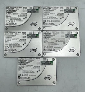 LOT OF 5 DELL INTEL DC S3610 480 GB 6G SATA 2.5" SSD LK0480GFJSK - Picture 1 of 10
