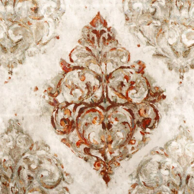 Beaumont Honour Damask Velvet Antique Fabric 137cm Curtains Blinds Upholstery - Image 1 of 3