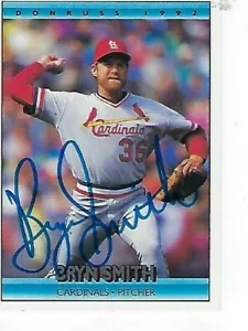 Donruss #323 1992 firmado por Bryn Smith - Cardenales de San Luis - Imagen 1 de 1