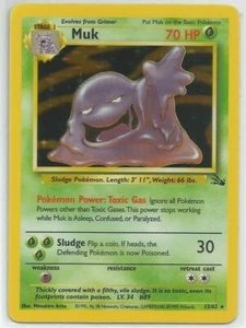 Pokemon Fossil - "Muk" Holo Carta Rara #13/62 Casi Como Nueva - Imagen 1 de 1