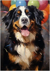 Rompecabezas cumpleaños perro de montaña bernés 300/500/1000 piezas - Imagen 1 de 3
