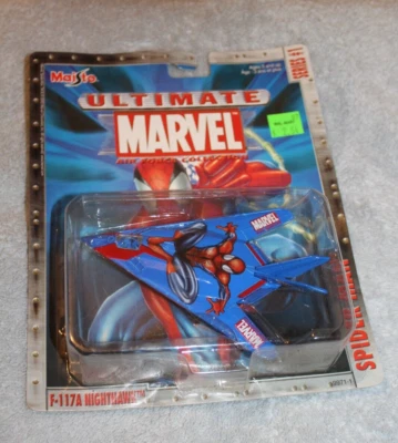 2002 Maisto Ultimate Marvel Air Force Collection Spider-Man F-117A Nighthawk NEW - Image 1 of 2
