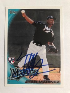 2010 Topps Jhan Marinez #US237 Auto Signed Autograph Marlins 