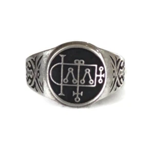 #39 Anillo Sigilo Malphas Salomón el Rey 72 Demonios + Colgante Opcional - Imagen 1 de 10