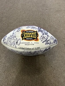Super Bowl XXXVIII Signed Autograph Football Houston TX Lots Players From Weeken - Picture 1 of 7
