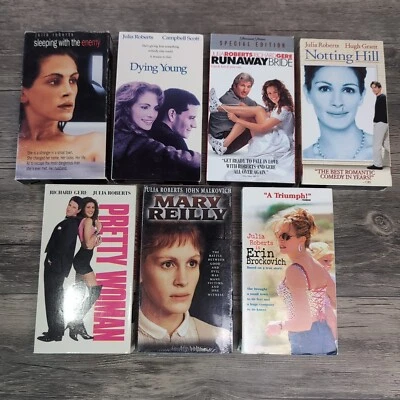 Julia Roberts Romatic Comedy VHS Film Lot Notting Hill Pretty Woman All Tested Foto 1 de 4