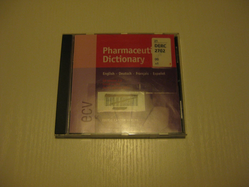 Pharmaceutical Dictonary  Deutsch-Englisch-Französisch-Spanisch CD-ROM (2002) - Bild 1 von 1