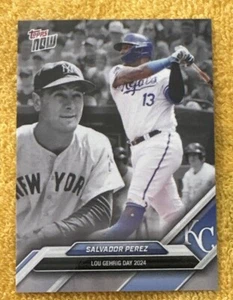 2024 Topps NOW Lou Gehrig Day #LGD-7 ⚾️ Salvador Perez ⚾️ Kansas City Royals 👑 - Picture 1 of 2