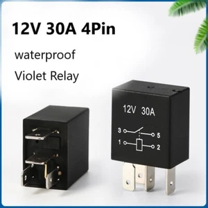 12V 30A 4PIN-Relais Auto-Relais Violett-Relais 12V 12VDC 30A 4PIN Umbau - Picture 1 of 5