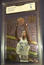 Mint 9 Kevin Garnett Rookie Card #167 Fleer Metal 1995-96 Minnesota Timberwolves