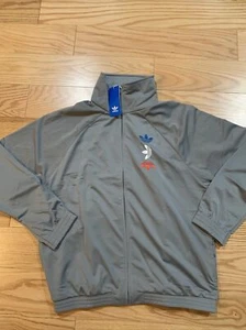 Adidas Originals METALLIC TRACK JACKET Charcoal Solid Grey Sz S BNWT FS7322 - Picture 1 of 9