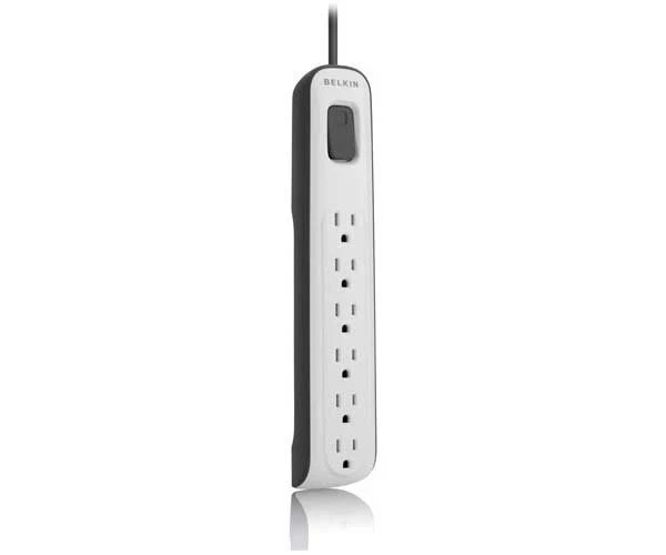 BELKIN Essential 6-Outlets Surge Suppressor - 1.88 kVA - 630 J - 125 VAC In/ Out - Image 1 of 1